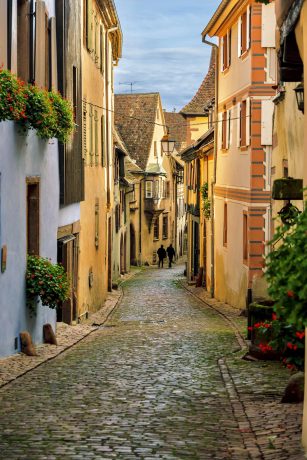 Gasse in der Innenstadt von Colmar